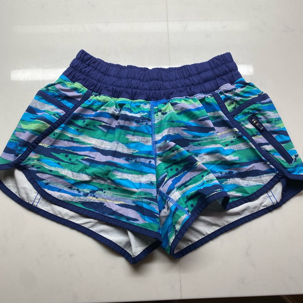 lululemon athletica Blue and Green Athletic Shorts